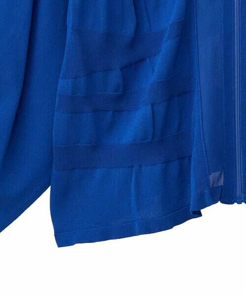 HIROKO BIS GRANDE / ヒロコビス グランデ ニット・セーター | 【大きいサイズ】シャーリングニットジップカーディガン | 詳細5