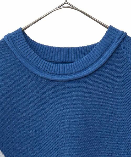 HIROKO BIS GRANDE / ヒロコビス グランデ ニット・セーター | 【大きいサイズ】パターン切り替えデザインニットプルオーバー | 詳細2