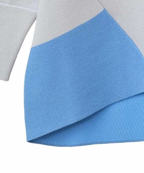 HIROKO BIS GRANDE / ヒロコビス グランデ ニット・セーター | 【大きいサイズ】パターン切り替えデザインニットプルオーバー | 詳細4