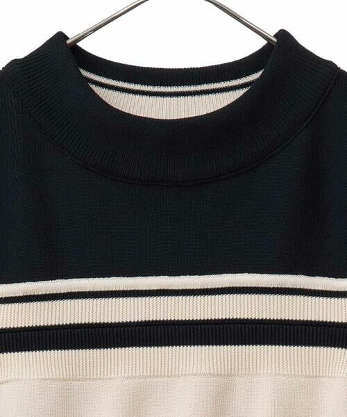 HIROKO BIS GRANDE / ヒロコビス グランデ ベスト | 【大きいサイズ】カラーブロッキングニットジレ | 詳細2
