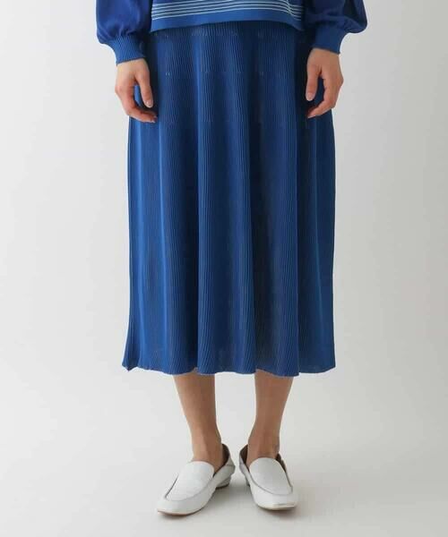 HIROKO BIS GRANDE / ヒロコビス グランデ ロング・マキシ丈スカート | 【大きいサイズ】ガーター編みボーダーデザインスカート | 詳細10