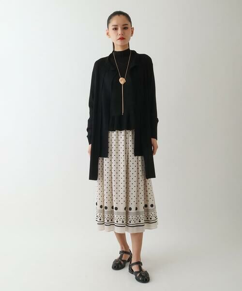 HIROKO BIS GRANDE / ヒロコビス グランデ ロング・マキシ丈スカート | 【大きいサイズ】ドット柄スカーフプリントスカート | 詳細12
