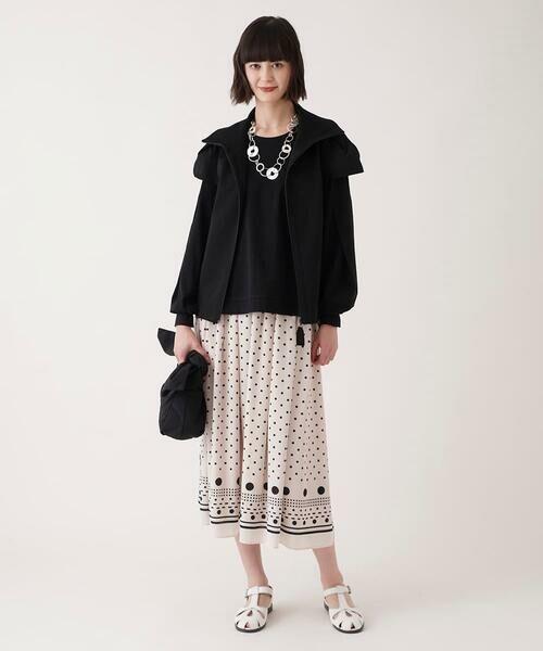 HIROKO BIS GRANDE / ヒロコビス グランデ ロング・マキシ丈スカート | 【大きいサイズ】ドット柄スカーフプリントスカート | 詳細18