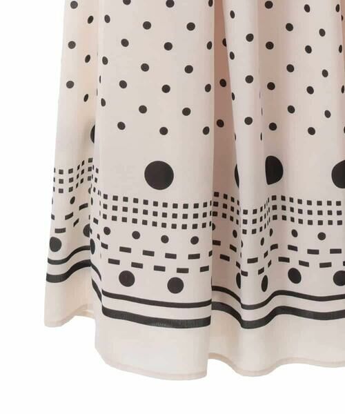 HIROKO BIS GRANDE / ヒロコビス グランデ ロング・マキシ丈スカート | 【大きいサイズ】ドット柄スカーフプリントスカート | 詳細4