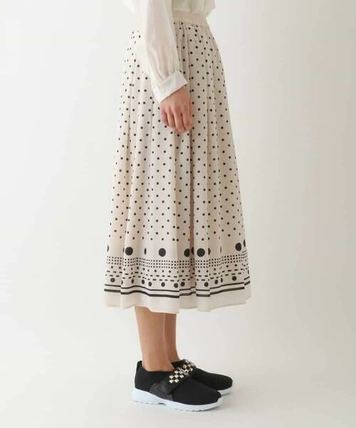 HIROKO BIS GRANDE / ヒロコビス グランデ ロング・マキシ丈スカート | 【大きいサイズ】ドット柄スカーフプリントスカート | 詳細8