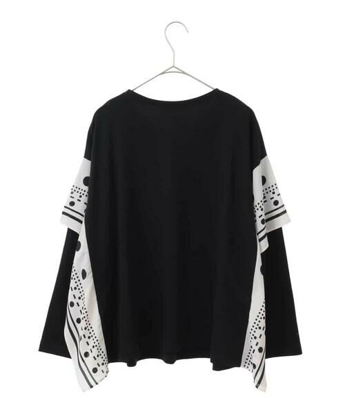 HIROKO BIS GRANDE / ヒロコビス グランデ カットソー | 【大きいサイズ】スカーフジョイントジャージープルオーバー | 詳細1