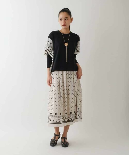 HIROKO BIS GRANDE / ヒロコビス グランデ カットソー | 【大きいサイズ】スカーフジョイントジャージープルオーバー | 詳細11