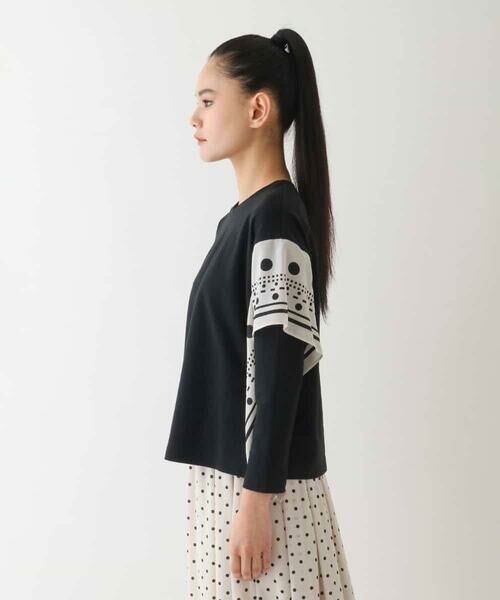 HIROKO BIS GRANDE / ヒロコビス グランデ カットソー | 【大きいサイズ】スカーフジョイントジャージープルオーバー | 詳細8