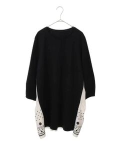 HIROKO BIS GRANDE / ヒロコビス グランデ チュニック | 【大きいサイズ】ドット柄スカーフバックジョイントチュニック