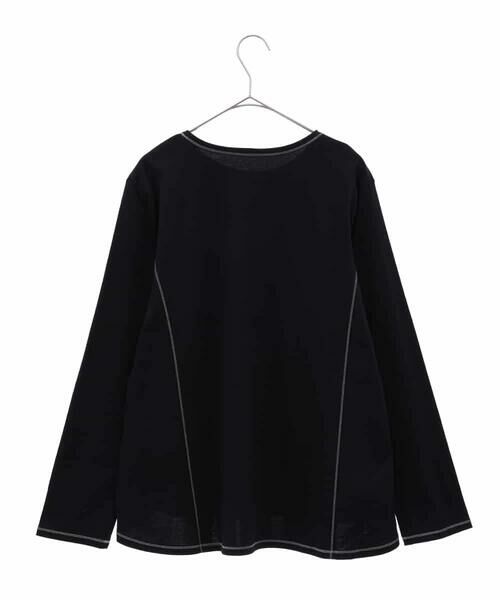 HIROKO BIS GRANDE / ヒロコビス グランデ カットソー | 【大きいサイズ】テープロゴコットンカットソー | 詳細5