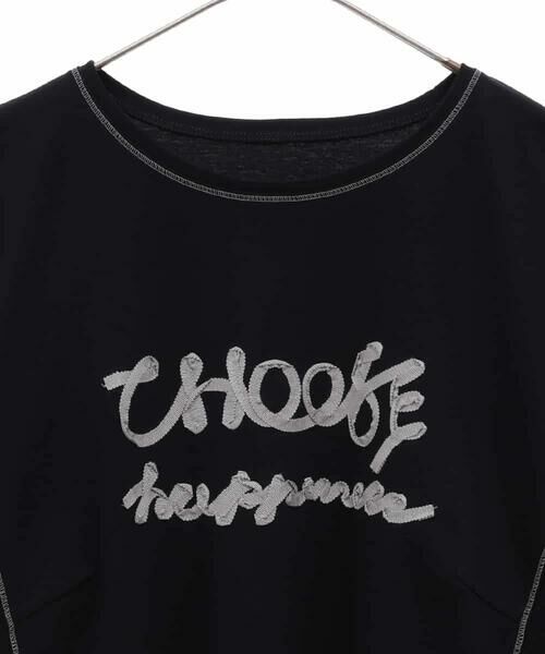 HIROKO BIS GRANDE / ヒロコビス グランデ カットソー | 【大きいサイズ】テープロゴコットンカットソー | 詳細6