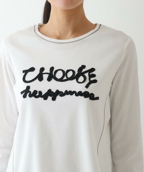 HIROKO BIS GRANDE / ヒロコビス グランデ カットソー | 【大きいサイズ】テープロゴコットンカットソー | 詳細10