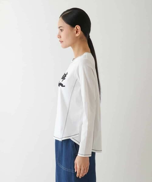 HIROKO BIS GRANDE / ヒロコビス グランデ カットソー | 【大きいサイズ】テープロゴコットンカットソー | 詳細17