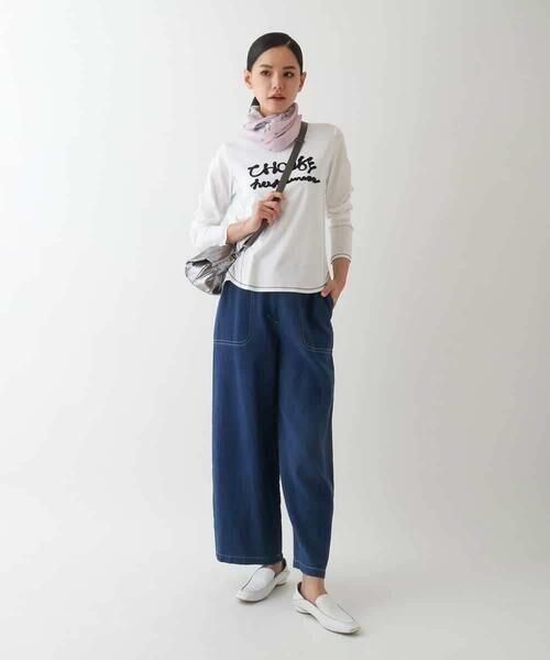 HIROKO BIS GRANDE / ヒロコビス グランデ カットソー | 【大きいサイズ】テープロゴコットンカットソー | 詳細21