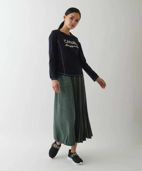 HIROKO BIS GRANDE / ヒロコビス グランデ カットソー | 【大きいサイズ】テープロゴコットンカットソー | 詳細24