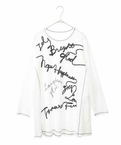 HIROKO BIS GRANDE / ヒロコビス グランデ チュニック | 【大きいサイズ】ロゴ配色テープチュニックカットソー