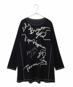 HIROKO BIS GRANDE / ヒロコビス グランデ チュニック | 【大きいサイズ】ロゴ配色テープチュニックカットソー