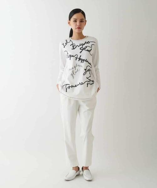 HIROKO BIS GRANDE / ヒロコビス グランデ チュニック | 【大きいサイズ】ロゴ配色テープチュニックカットソー | 詳細10