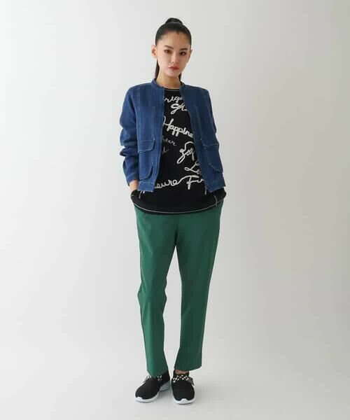 HIROKO BIS GRANDE / ヒロコビス グランデ チュニック | 【大きいサイズ】ロゴ配色テープチュニックカットソー | 詳細12