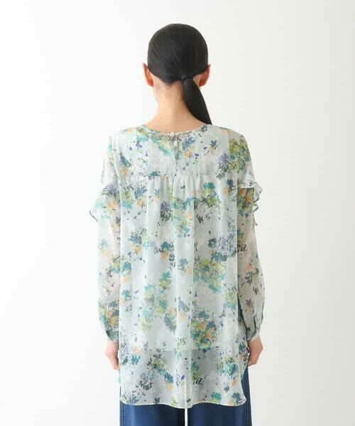 HIROKO BIS GRANDE / ヒロコビス グランデ チュニック | 【大きいサイズ】フラワープリントチュニック丈ブラウス | 詳細10