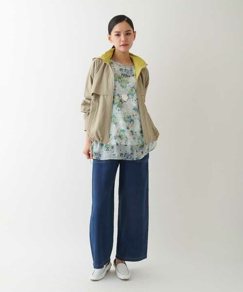 HIROKO BIS GRANDE / ヒロコビス グランデ チュニック | 【大きいサイズ】フラワープリントチュニック丈ブラウス | 詳細13