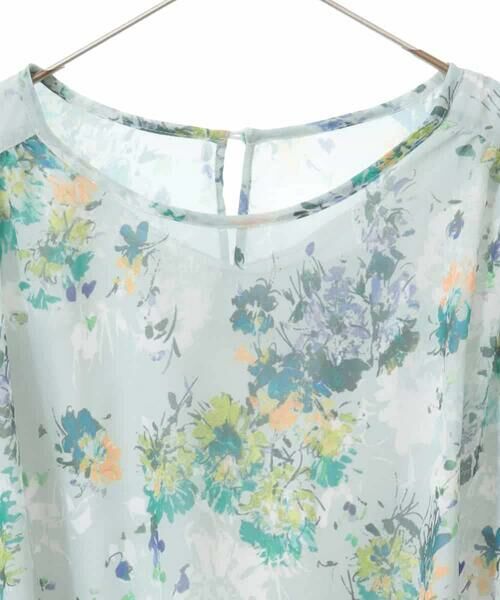 HIROKO BIS GRANDE / ヒロコビス グランデ チュニック | 【大きいサイズ】フラワープリントチュニック丈ブラウス | 詳細2