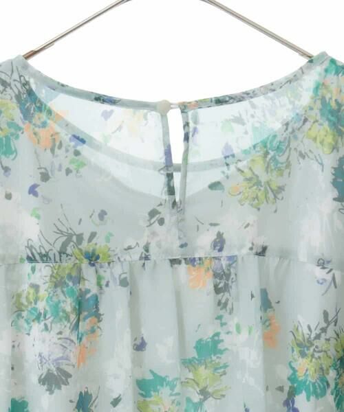 HIROKO BIS GRANDE / ヒロコビス グランデ チュニック | 【大きいサイズ】フラワープリントチュニック丈ブラウス | 詳細3