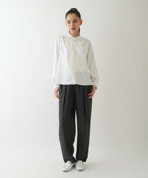 HIROKO BIS GRANDE / ヒロコビス グランデ シャツ・ブラウス | 【大きいサイズ】フリルアクセントバンドカラーブラウス | 詳細11