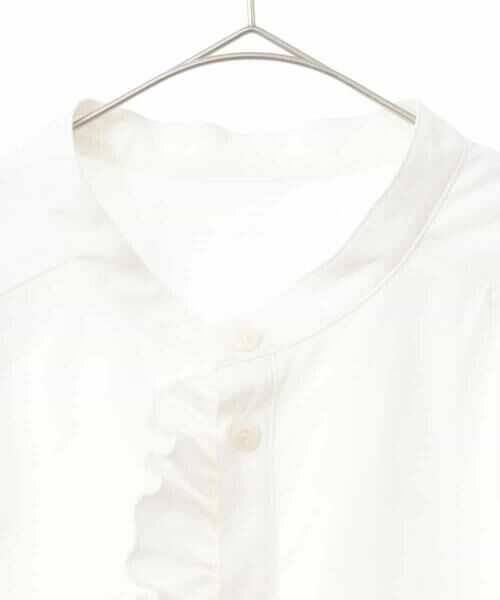 HIROKO BIS GRANDE / ヒロコビス グランデ シャツ・ブラウス | 【大きいサイズ】フリルアクセントバンドカラーブラウス | 詳細2