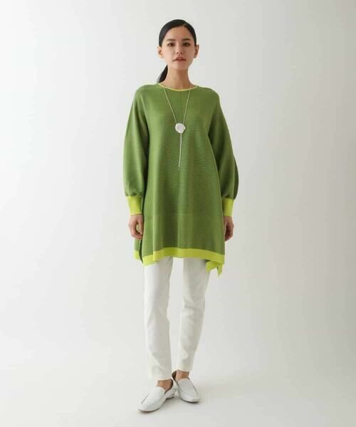 HIROKO BIS GRANDE / ヒロコビス グランデ チュニック | 【大きいサイズ】ガーターボーダー立体デザインチュニック | 詳細12