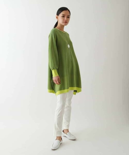 HIROKO BIS GRANDE / ヒロコビス グランデ チュニック | 【大きいサイズ】ガーターボーダー立体デザインチュニック | 詳細13