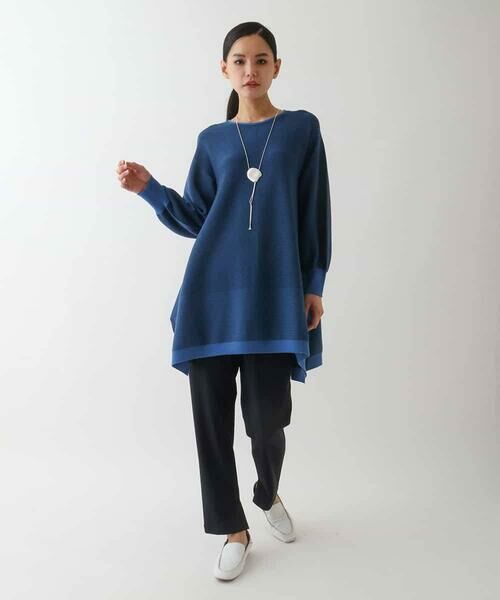 HIROKO BIS GRANDE / ヒロコビス グランデ チュニック | 【大きいサイズ】ガーターボーダー立体デザインチュニック | 詳細16