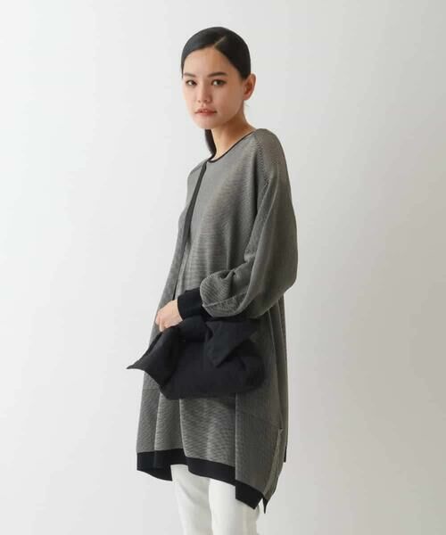 HIROKO BIS GRANDE / ヒロコビス グランデ チュニック | 【大きいサイズ】ガーターボーダー立体デザインチュニック | 詳細17