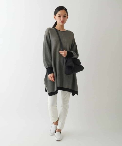 HIROKO BIS GRANDE / ヒロコビス グランデ チュニック | 【大きいサイズ】ガーターボーダー立体デザインチュニック | 詳細18