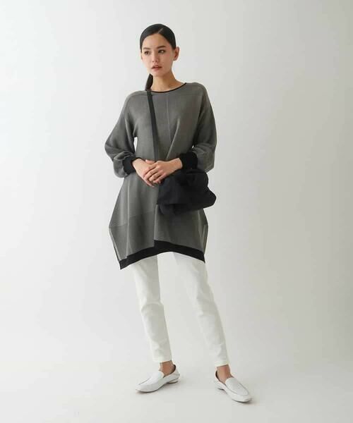 HIROKO BIS GRANDE / ヒロコビス グランデ チュニック | 【大きいサイズ】ガーターボーダー立体デザインチュニック | 詳細19