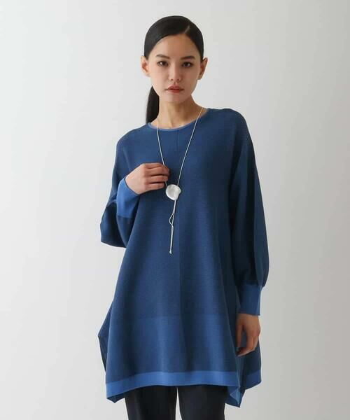 HIROKO BIS GRANDE / ヒロコビス グランデ チュニック | 【大きいサイズ】ガーターボーダー立体デザインチュニック | 詳細7