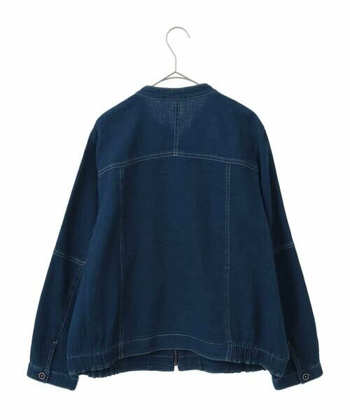 HIROKO BIS GRANDE / ヒロコビス グランデ Gジャン・デニムジャケット | 【大きいサイズ】二重織りガーゼデニムブルゾン | 詳細1