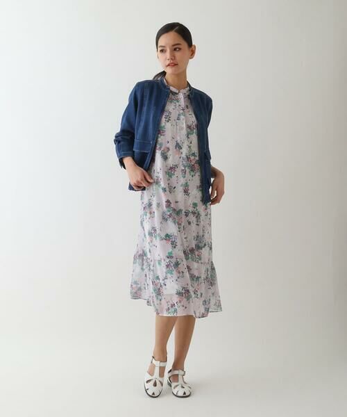 HIROKO BIS GRANDE / ヒロコビス グランデ Gジャン・デニムジャケット | 【大きいサイズ】二重織りガーゼデニムブルゾン | 詳細13