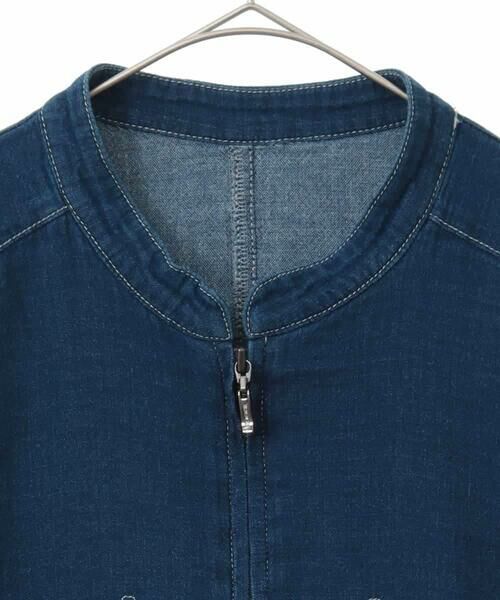 HIROKO BIS GRANDE / ヒロコビス グランデ Gジャン・デニムジャケット | 【大きいサイズ】二重織りガーゼデニムブルゾン | 詳細2