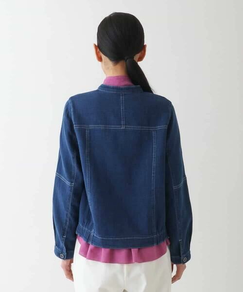 HIROKO BIS GRANDE / ヒロコビス グランデ Gジャン・デニムジャケット | 【大きいサイズ】二重織りガーゼデニムブルゾン | 詳細8
