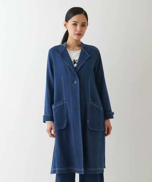 HIROKO BIS GRANDE / ヒロコビス グランデ その他アウター | 【大きいサイズ】二重織りガーゼライトデニムコート | 詳細6