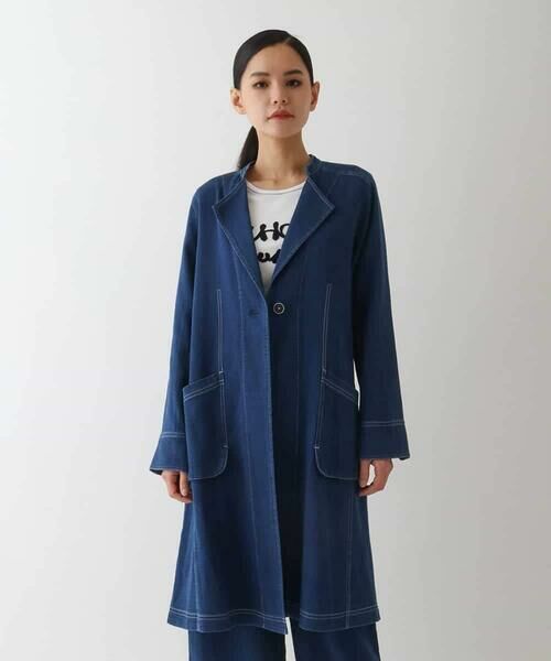 HIROKO BIS GRANDE / ヒロコビス グランデ その他アウター | 【大きいサイズ】二重織りガーゼライトデニムコート | 詳細9