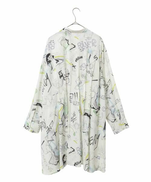 HIROKO BIS GRANDE / ヒロコビス グランデ チュニック | 【大きいサイズ】ポップアートデザインチュニック丈ブラウス /洗濯機で洗える | 詳細1