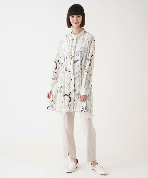 HIROKO BIS GRANDE / ヒロコビス グランデ チュニック | 【大きいサイズ】ポップアートデザインチュニック丈ブラウス /洗濯機で洗える | 詳細13