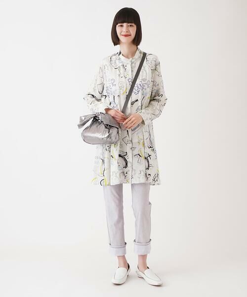 HIROKO BIS GRANDE / ヒロコビス グランデ チュニック | 【大きいサイズ】ポップアートデザインチュニック丈ブラウス /洗濯機で洗える | 詳細14