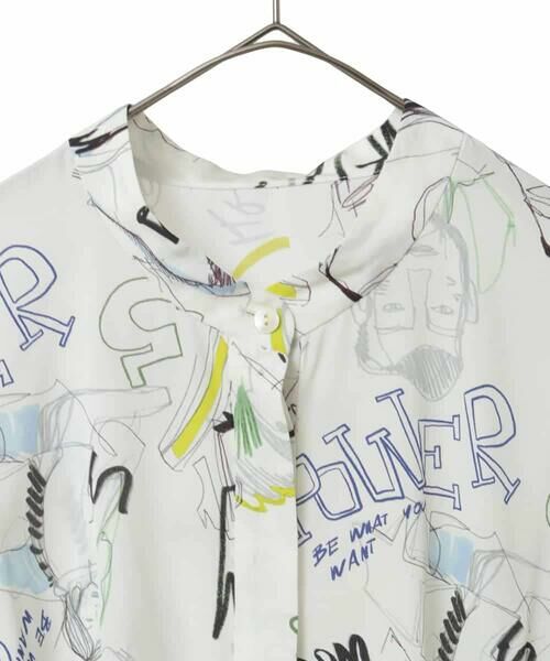 HIROKO BIS GRANDE / ヒロコビス グランデ チュニック | 【大きいサイズ】ポップアートデザインチュニック丈ブラウス /洗濯機で洗える | 詳細2