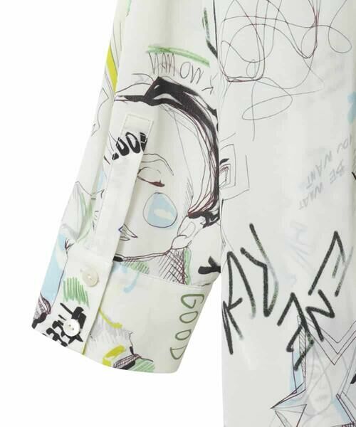 HIROKO BIS GRANDE / ヒロコビス グランデ チュニック | 【大きいサイズ】ポップアートデザインチュニック丈ブラウス /洗濯機で洗える | 詳細4