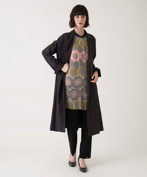 HIROKO BIS GRANDE / ヒロコビス グランデ チュニック | 【大きいサイズ】ヴィンテージ風総柄ブラウス /洗濯機で洗える | 詳細12