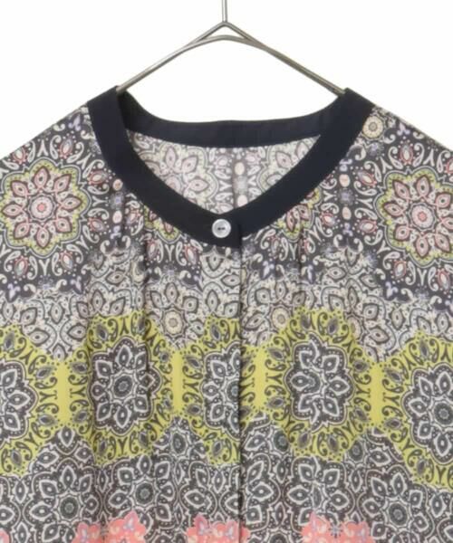 HIROKO BIS GRANDE / ヒロコビス グランデ チュニック | 【大きいサイズ】ヴィンテージ風総柄ブラウス /洗濯機で洗える | 詳細2