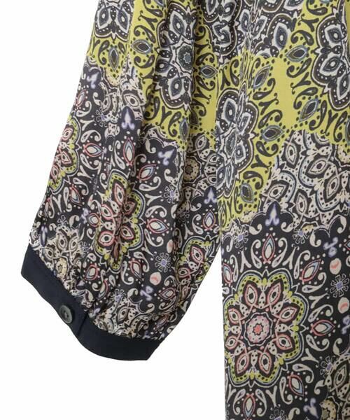 HIROKO BIS GRANDE / ヒロコビス グランデ チュニック | 【大きいサイズ】ヴィンテージ風総柄ブラウス /洗濯機で洗える | 詳細5